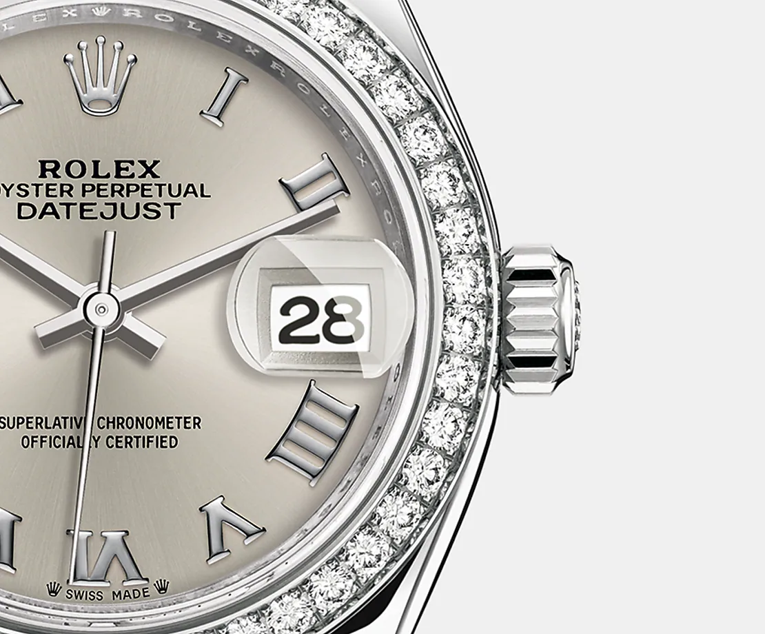 Lady-Datejust 28, Oystersteel and 18k White Gold, Ref# 279384RBR-0010