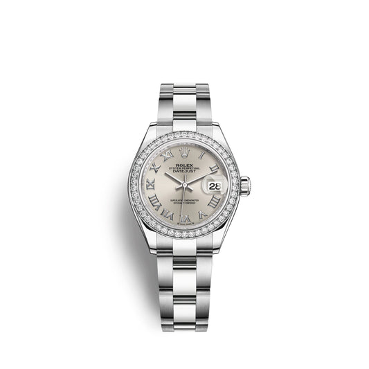 Lady-Datejust 28, Oystersteel and 18k White Gold, Ref# 279384RBR-0010