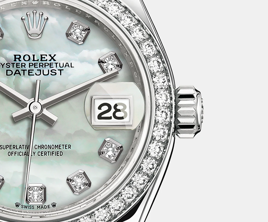 Lady-Datejust 28, Oystersteel and 18k White Gold, Ref# 279384RBR-0011