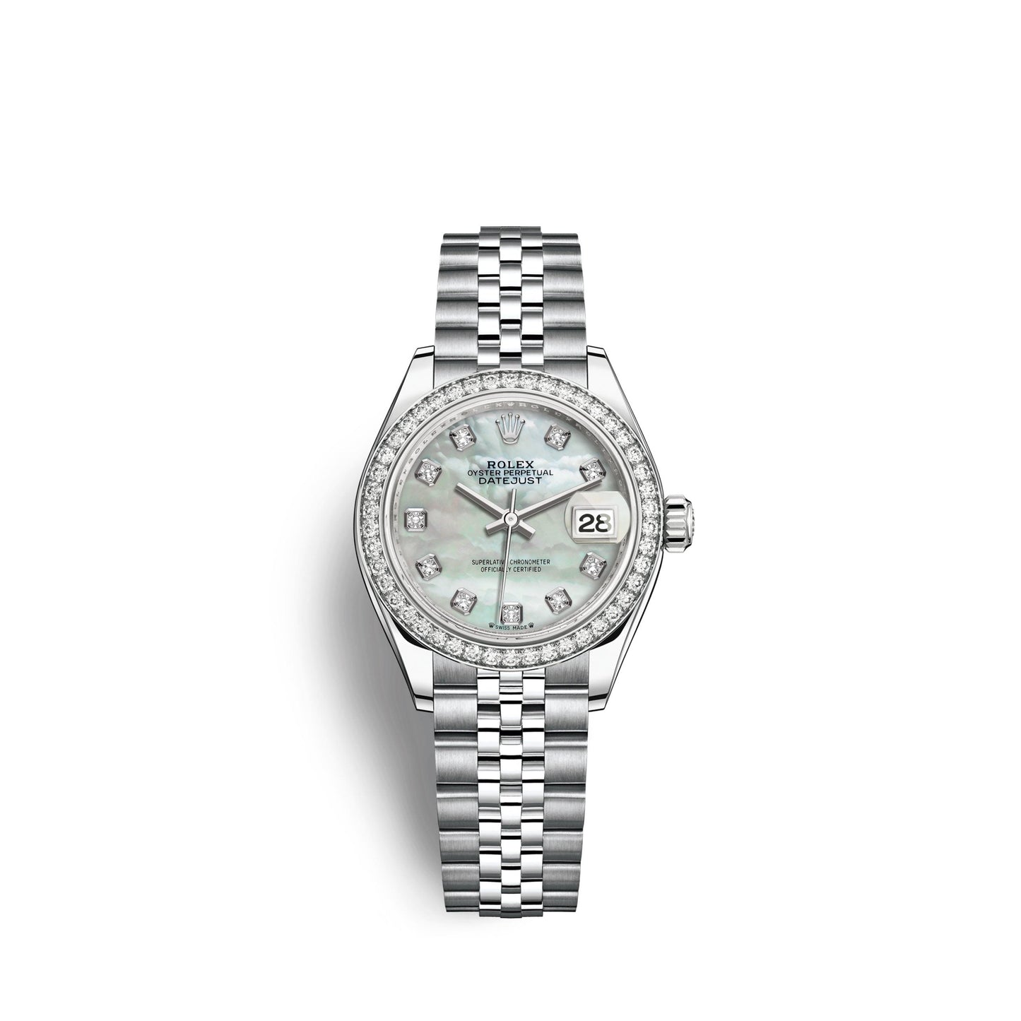 Lady-Datejust 28, Oystersteel and 18k White Gold, Ref# 279384RBR-0011