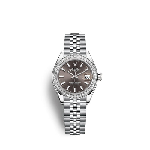 Lady-Datejust 28, Oystersteel and 18k White Gold, Ref# 279384RBR-0013