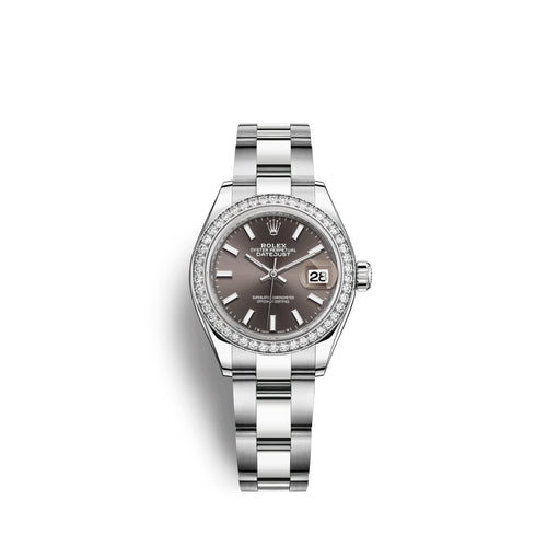 Lady-Datejust 28, Oystersteel and 18k White Gold, Ref# 279384RBR-0014