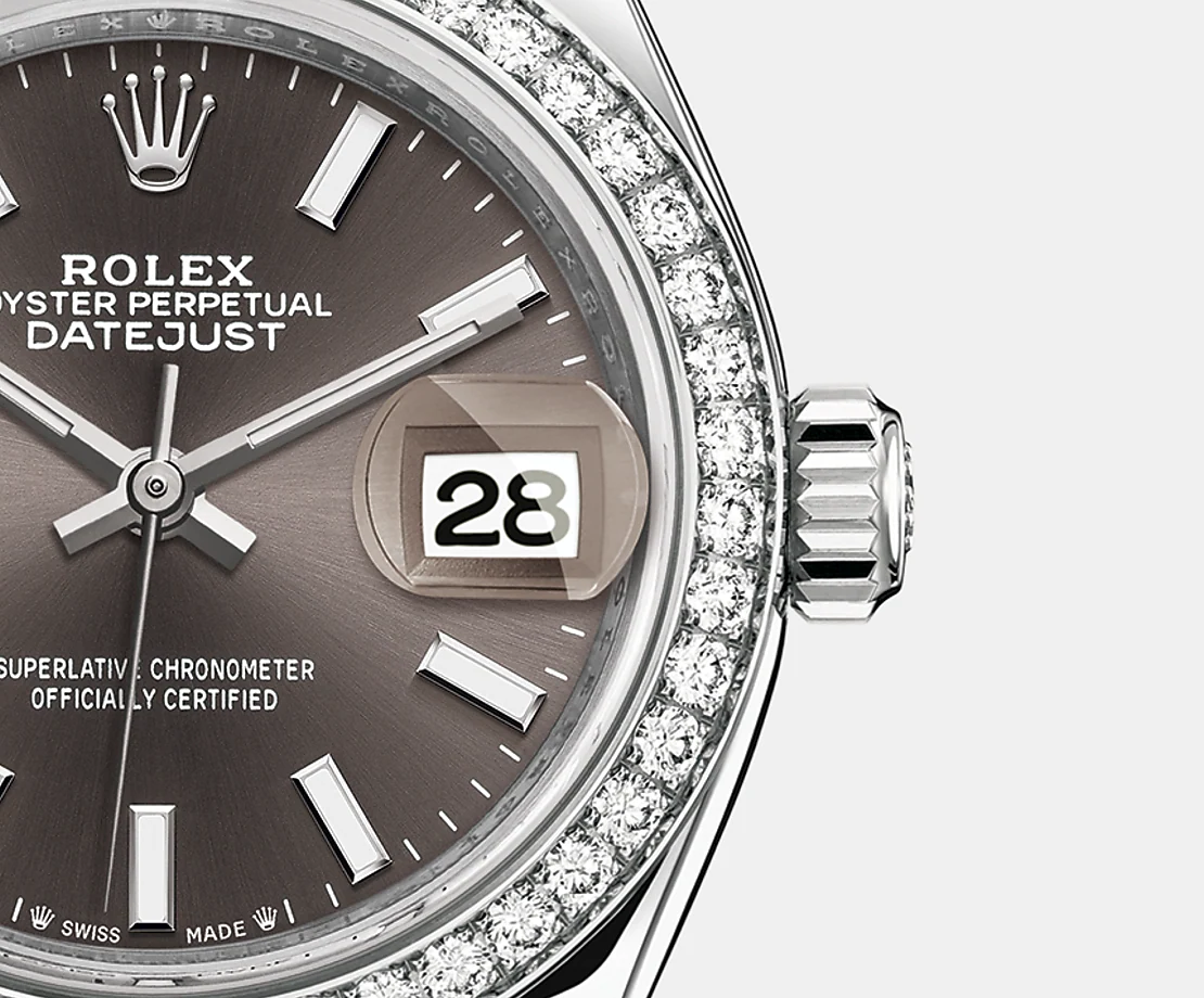 Lady-Datejust 28, Oystersteel and 18k White Gold, Ref# 279384RBR-0014