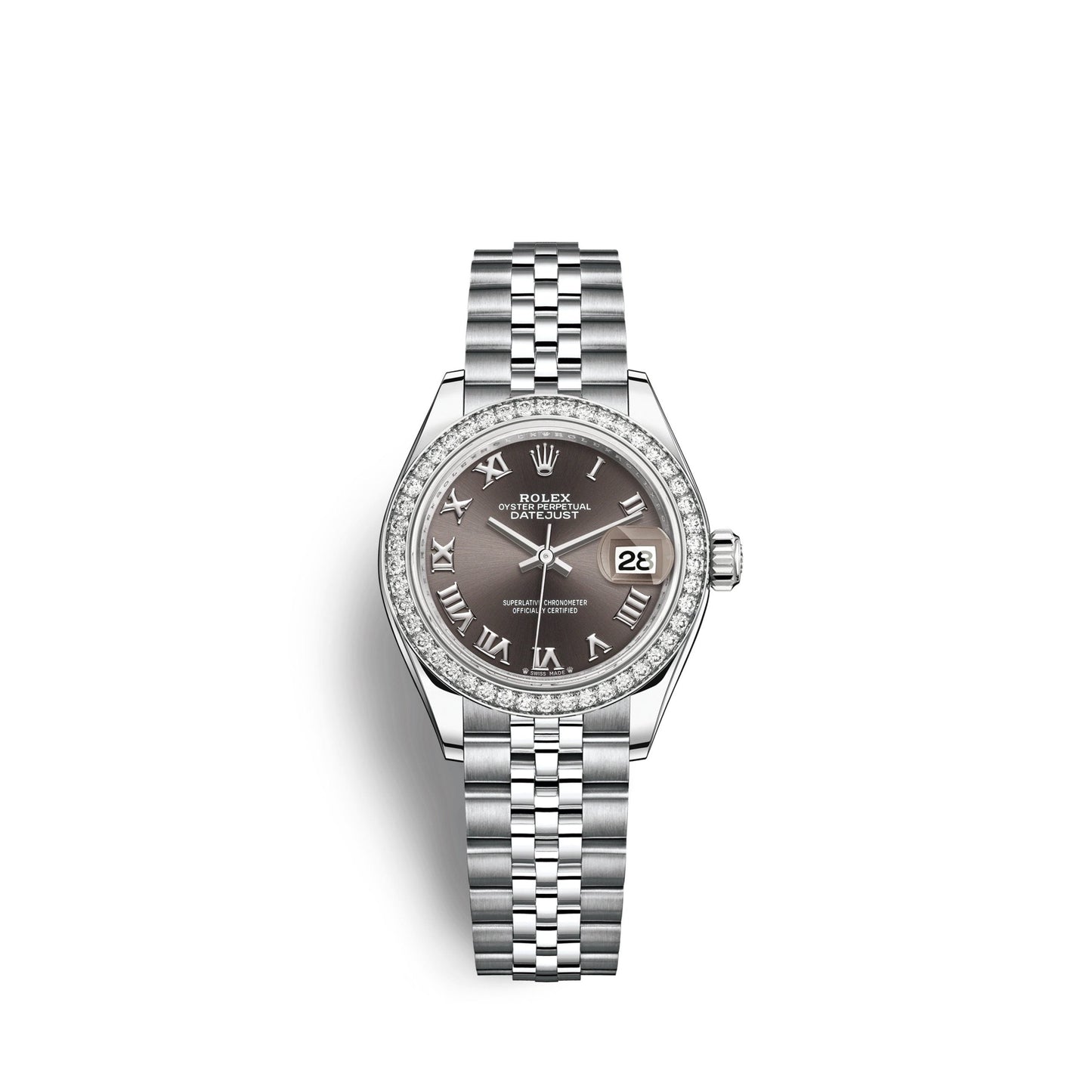 Lady-Datejust 28, Oystersteel and 18k White Gold, Ref# 279384RBR-0015