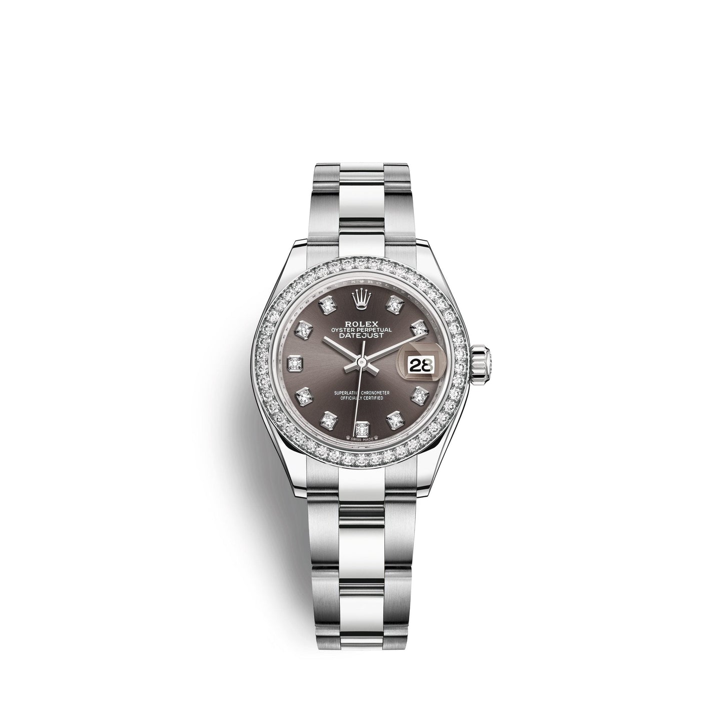 Lady-Datejust 28, Oystersteel and 18k White Gold, Ref# 279384RBR-0018