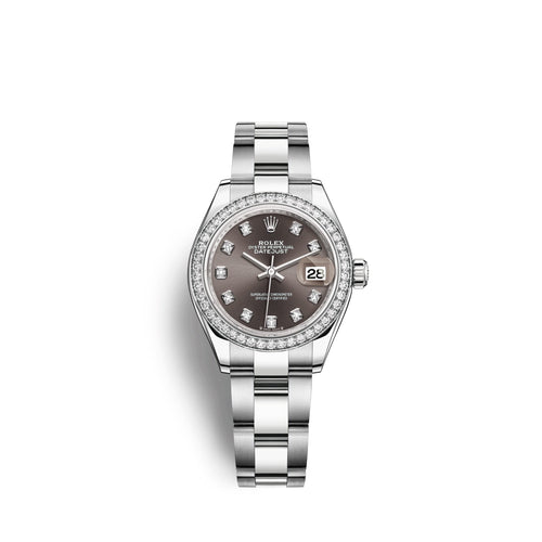 Lady-Datejust 28, Oystersteel and 18k White Gold, Ref# 279384RBR-0018