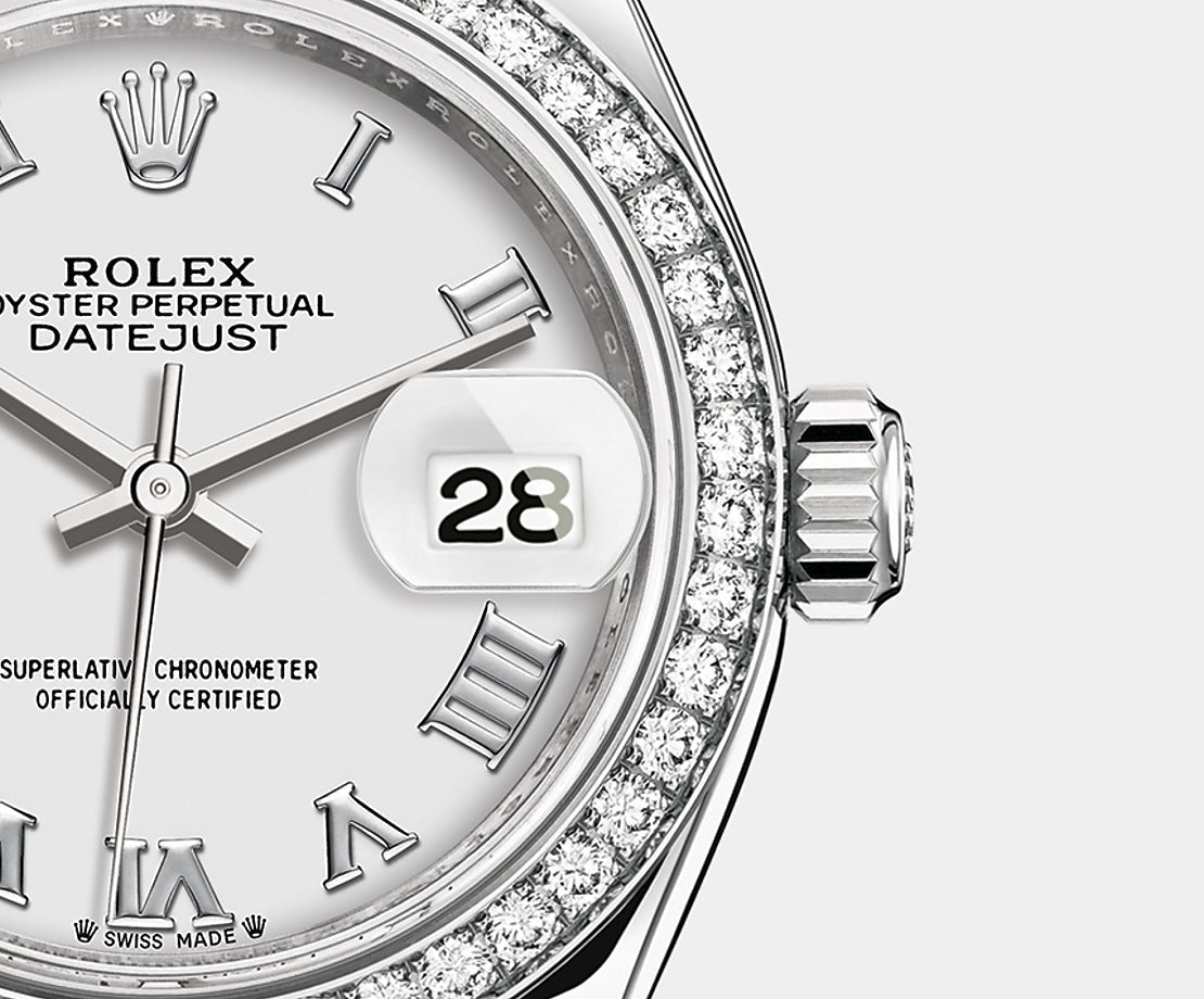 Lady-Datejust 28, Oystersteel and 18k White Gold, Ref# 279384RBR-0019