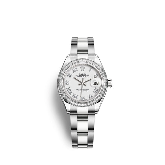 Lady-Datejust 28, Oystersteel and 18k White Gold, Ref# 279384RBR-0020
