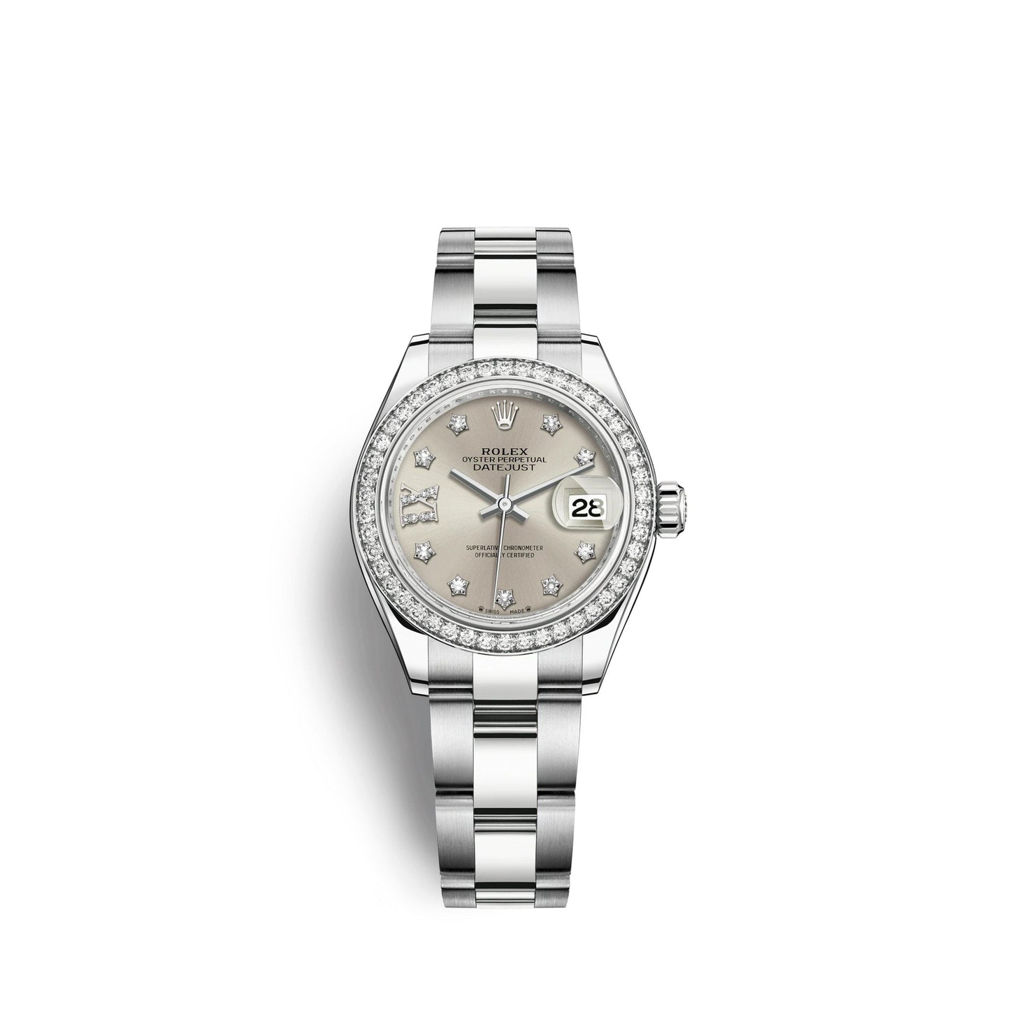 Lady-Datejust 28, Oystersteel and 18k White Gold, Ref# 279384RBR-0022