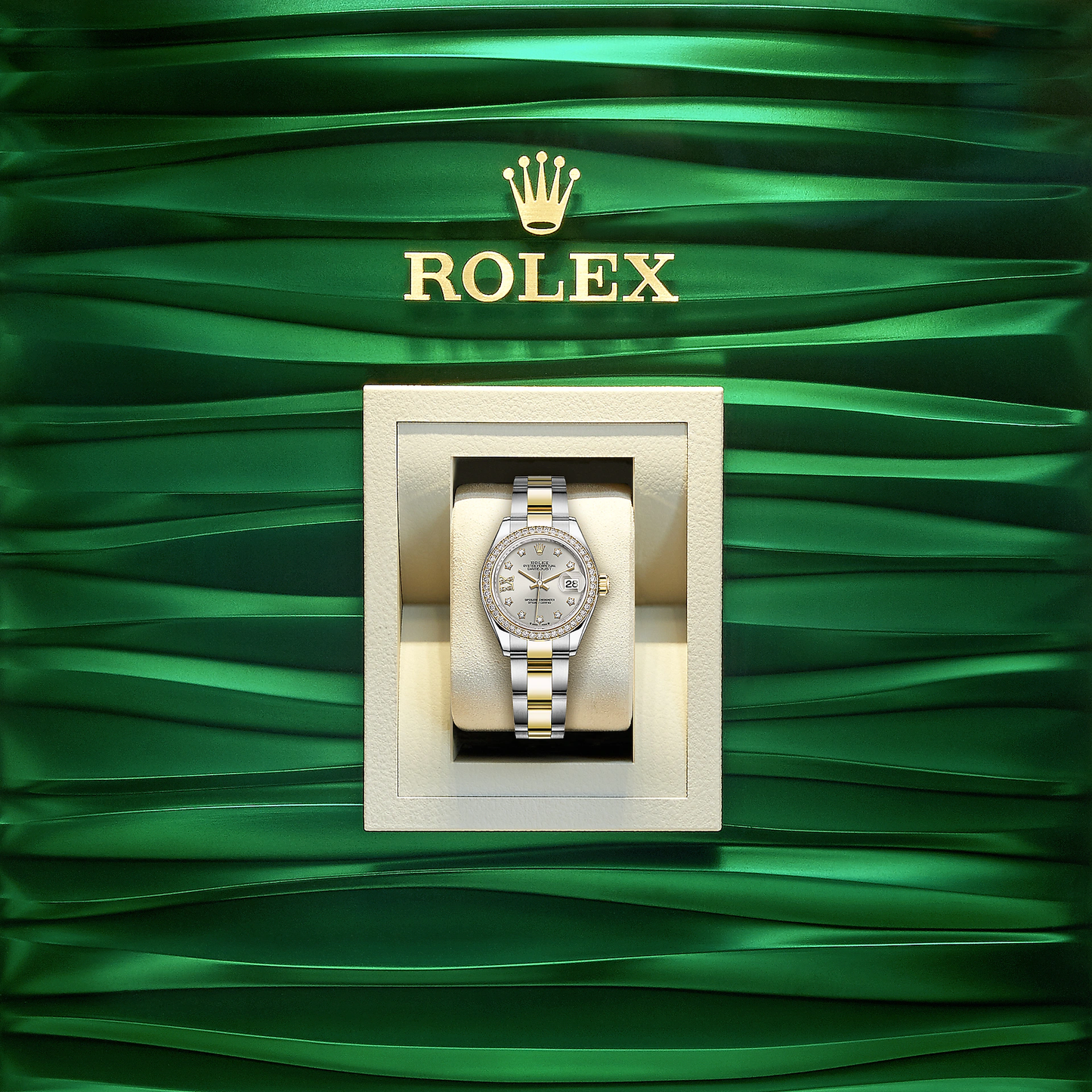 Lady-Datejust 28, Oystersteel and 18k Yellow Gold, Ref# 279383RBR-0004