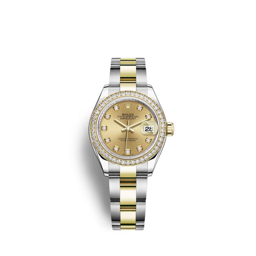 Lady-Datejust 28, Oystersteel and 18k Yellow Gold, Ref# 279383RBR-0012