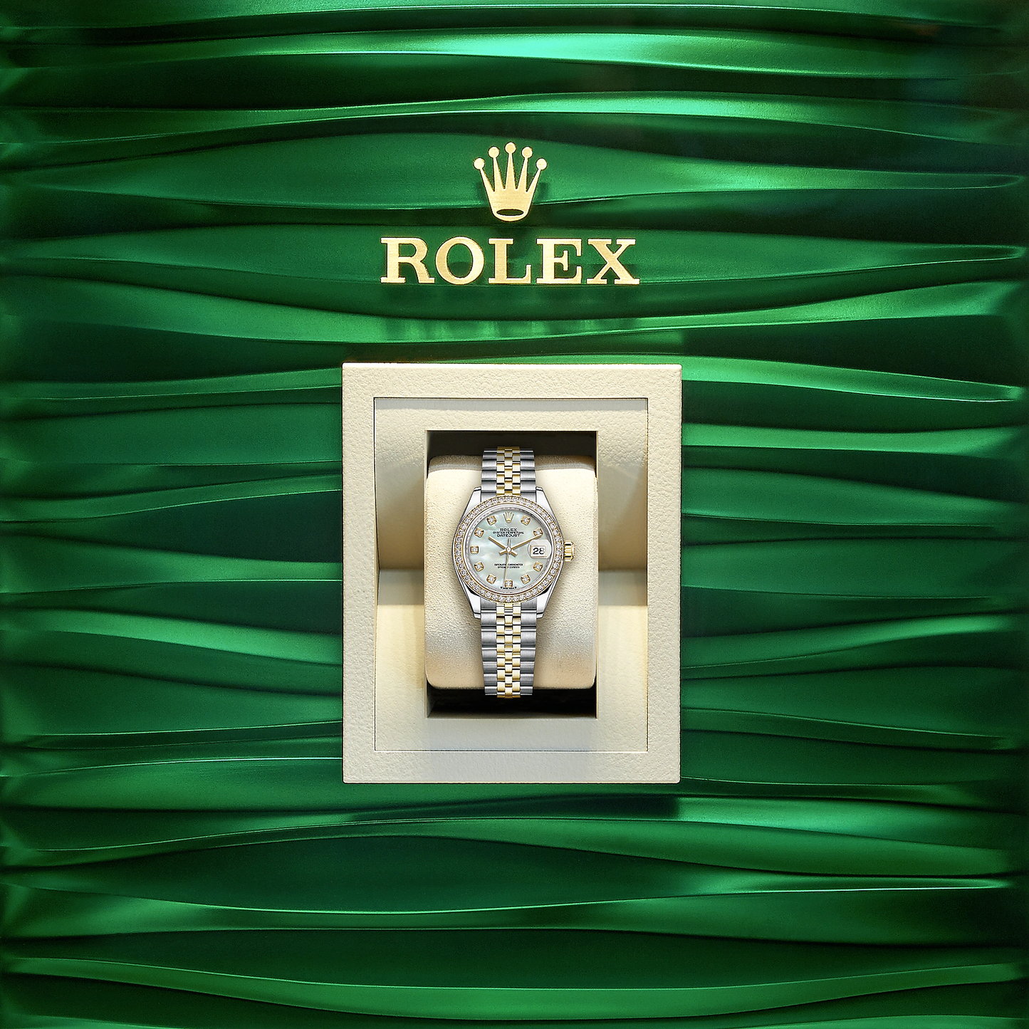 Lady-Datejust 28, Oystersteel and 18k Yellow Gold, Ref# 279383RBR-0019