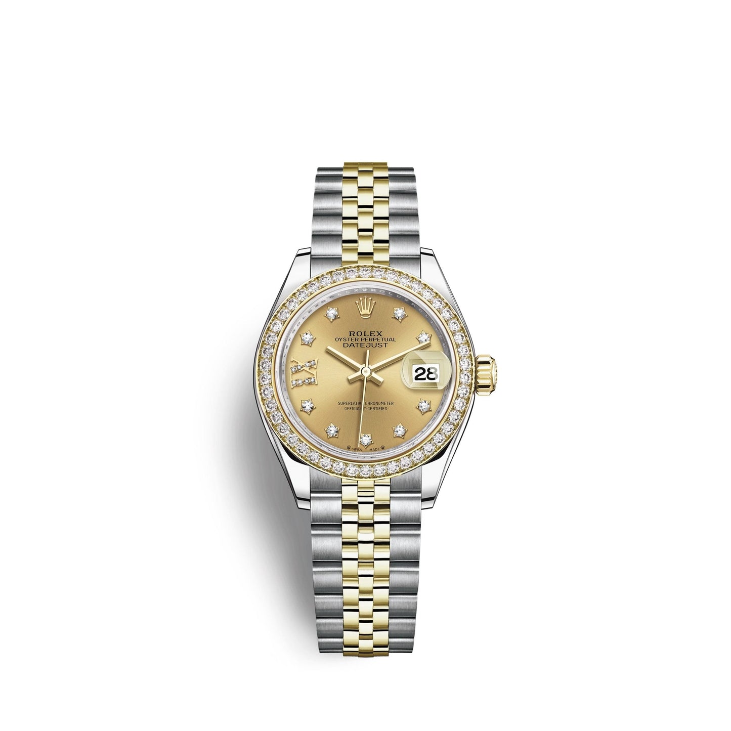 Lady-Datejust 28, Oystersteel and 18k Yellow Gold, Ref# 279383RBR-0021