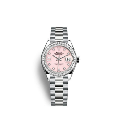 Lady-Datejust 28mm, 18k White Gold, Ref# 279139rbr-0002