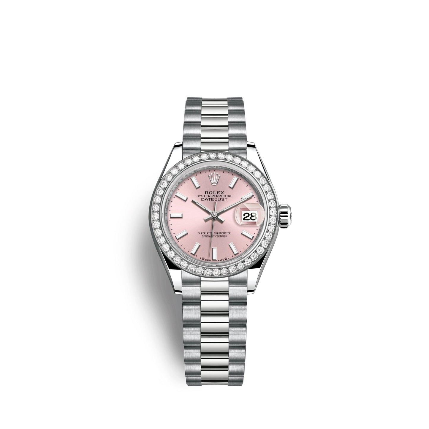 Lady-Datejust 28mm, 18k White Gold, Ref# 279139rbr-0004