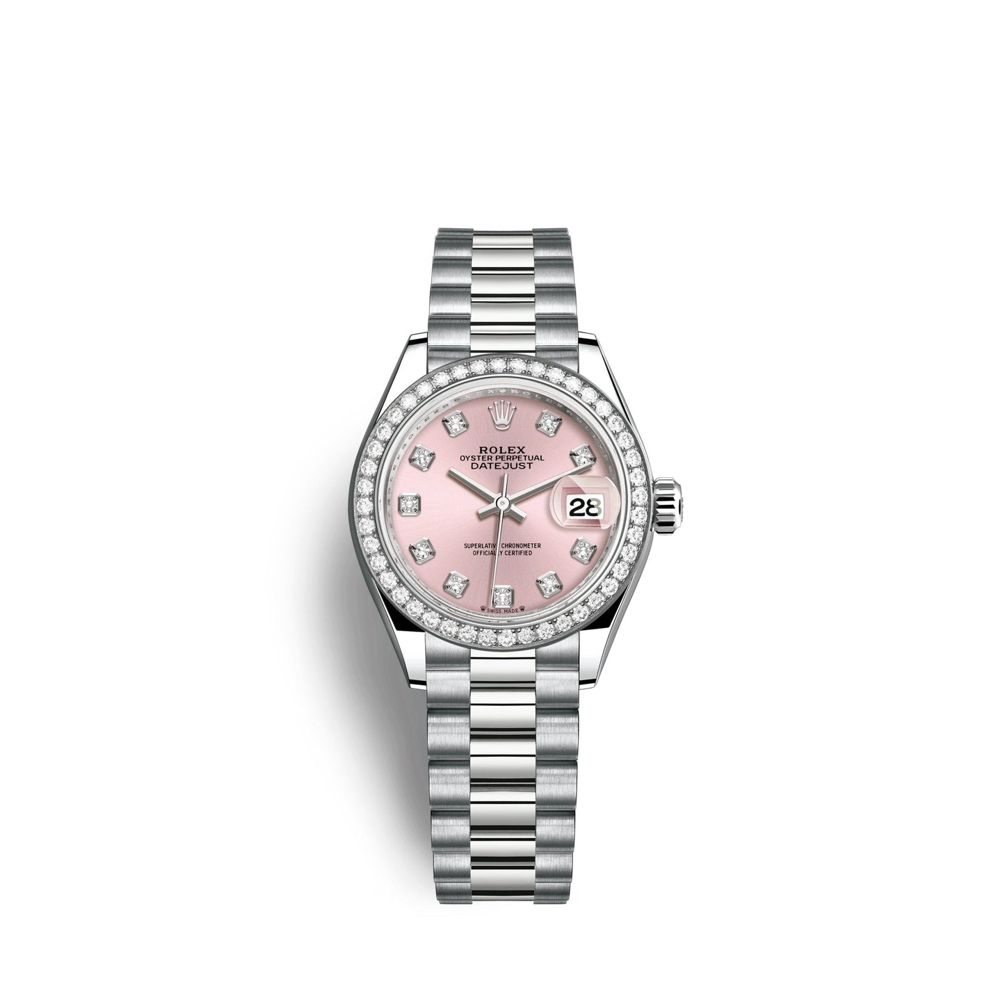 Lady-Datejust 28mm, 18k White Gold, Ref# 279139rbr-0005