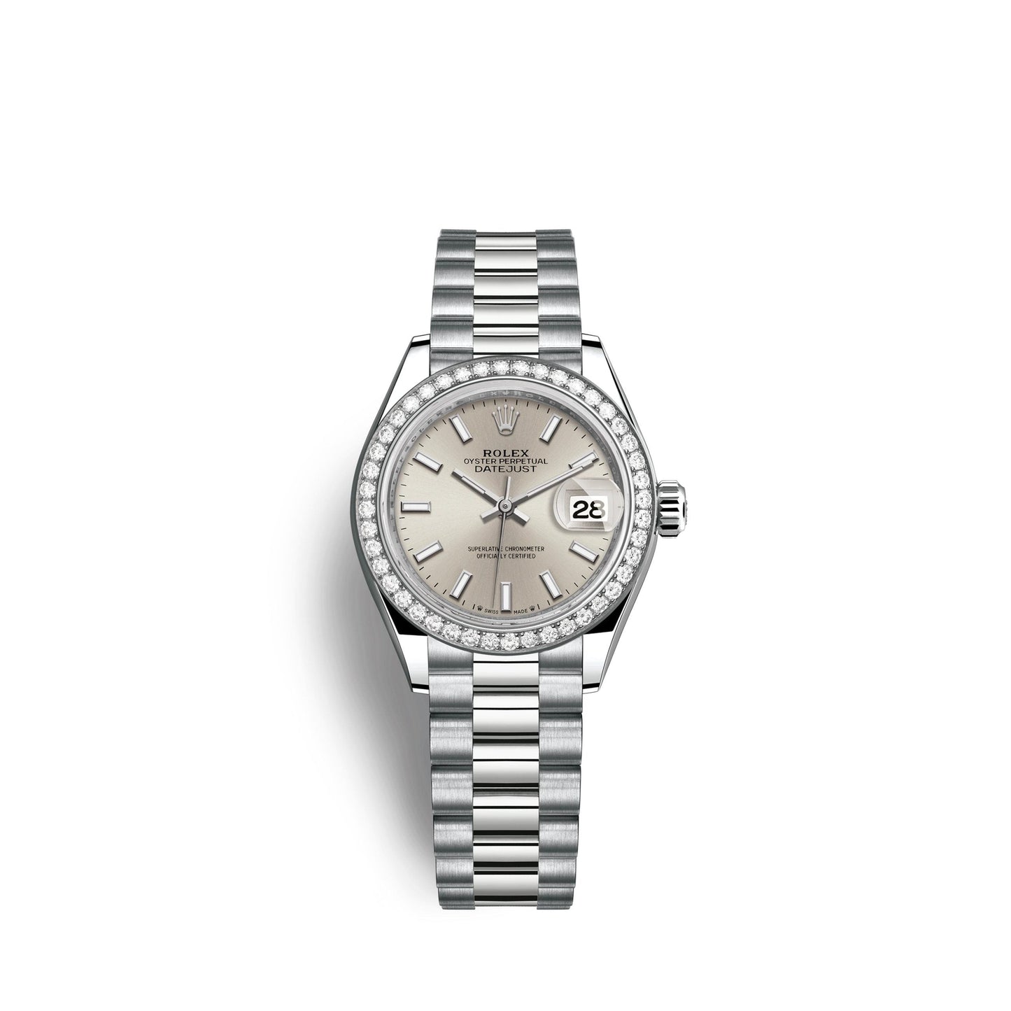 Lady-Datejust 28mm, 18k White Gold, Ref# 279139rbr-0006