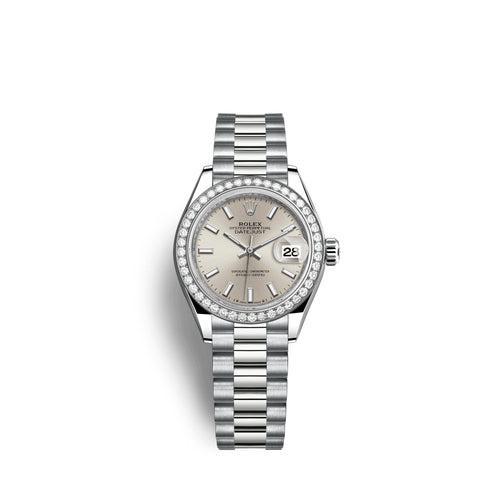 Lady-Datejust 28mm, 18k White Gold, Ref# 279139rbr-0006