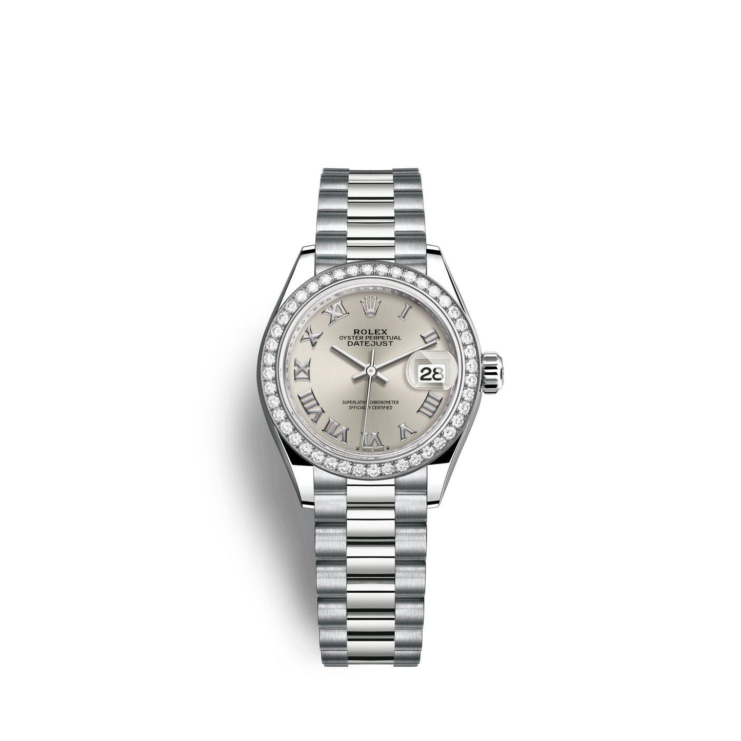 Lady-Datejust 28mm, 18k White Gold, Ref# 279139rbr-0007