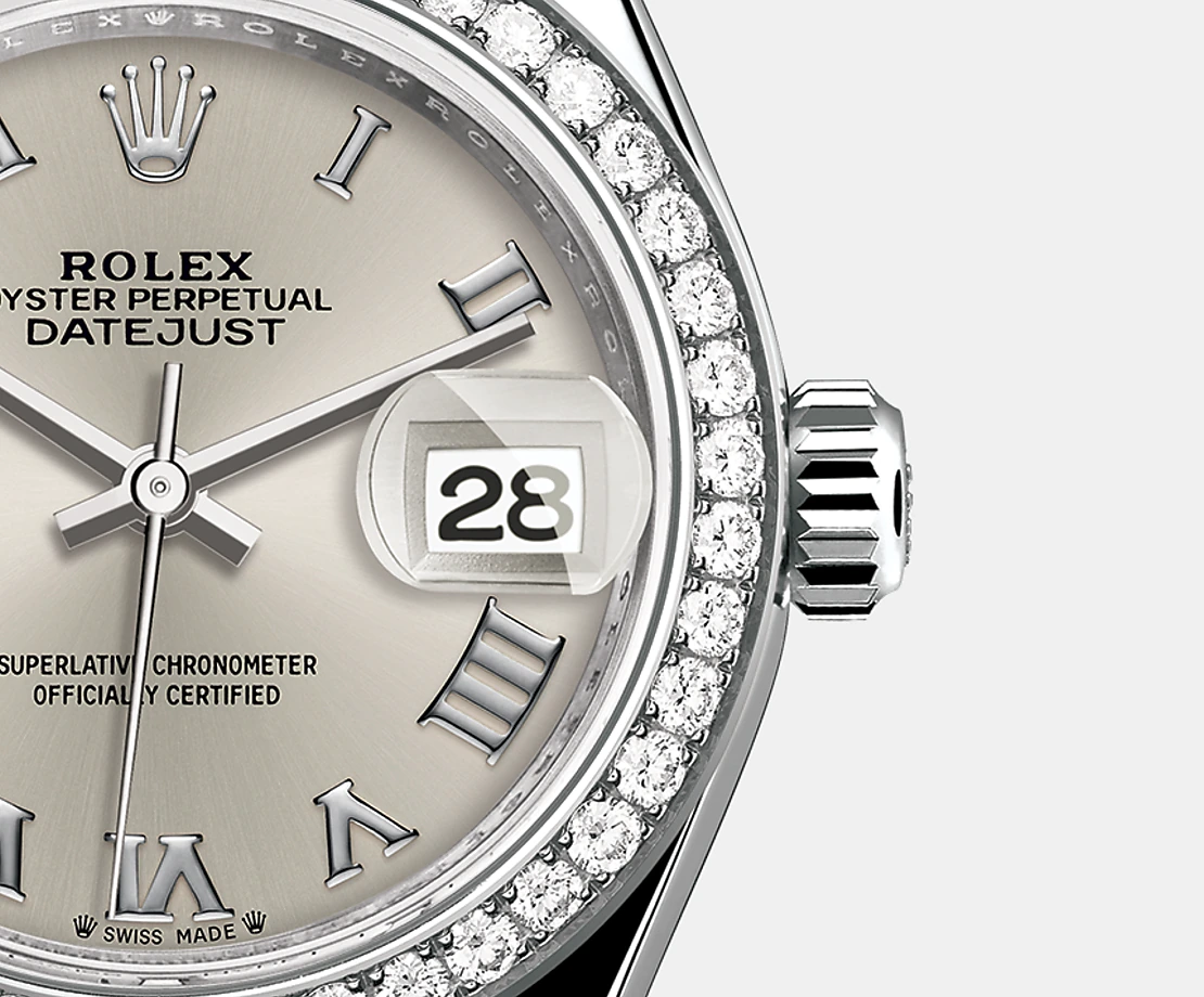 Lady-Datejust 28mm, 18k White Gold, Ref# 279139rbr-0007