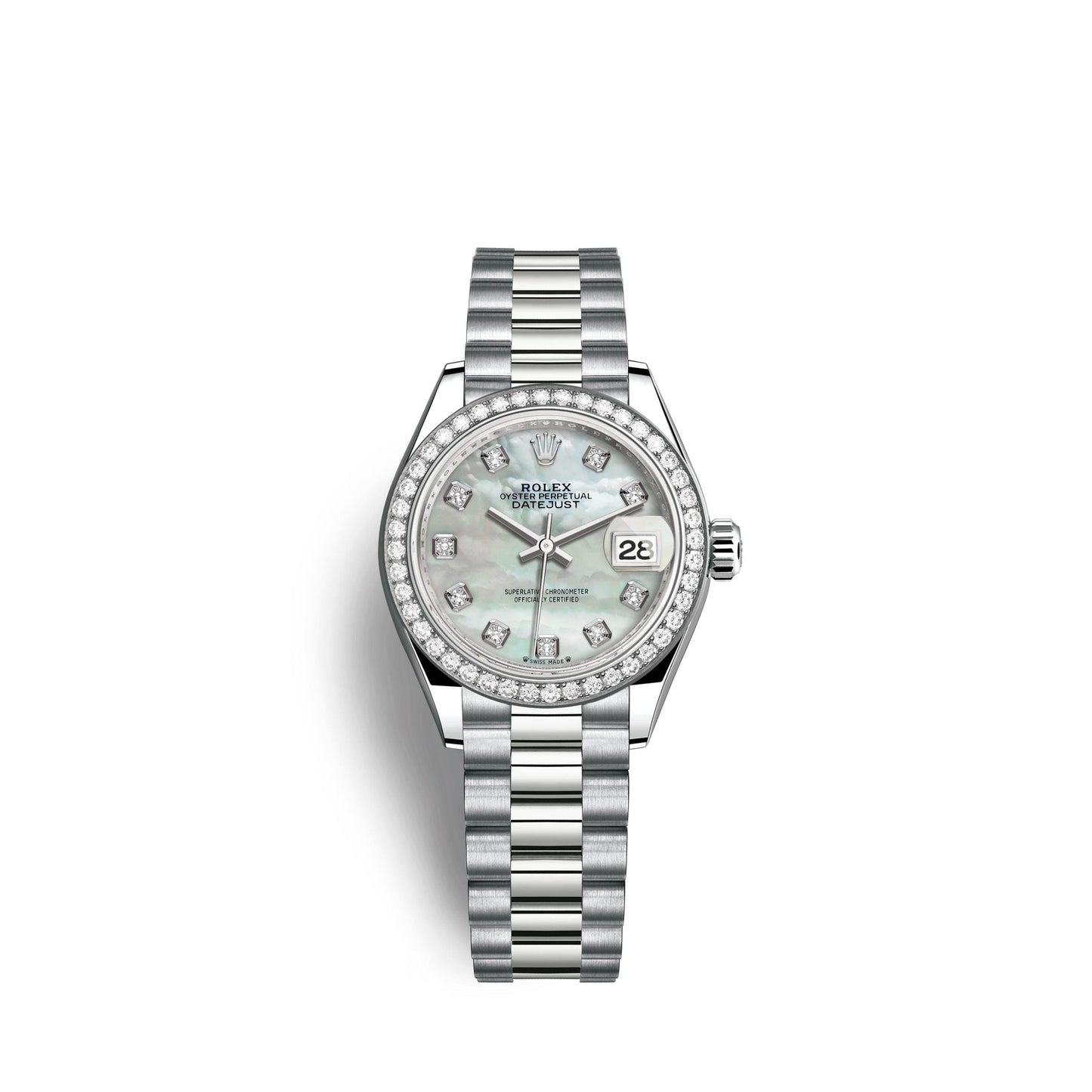 Lady-Datejust 28mm, 18k White Gold, Ref# 279139rbr-0008