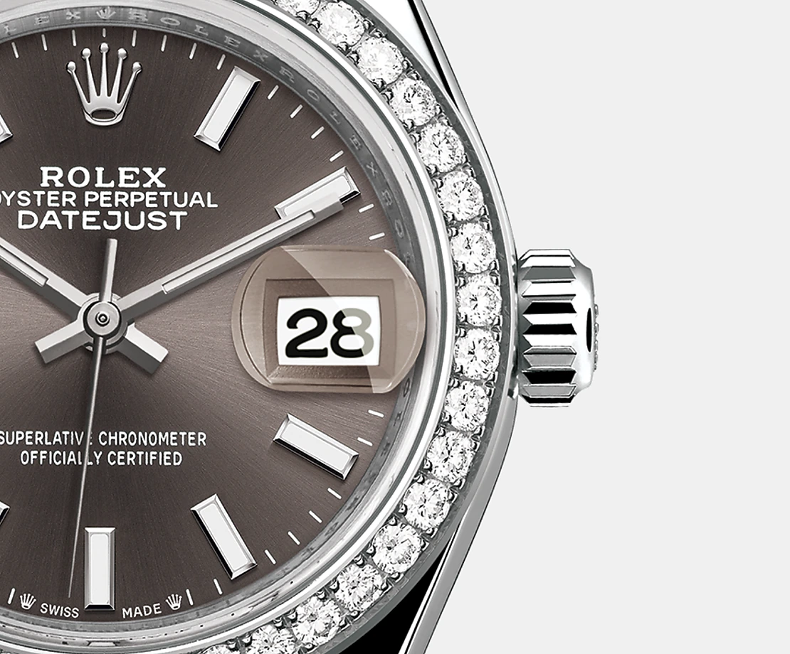Lady-Datejust 28mm, 18k White Gold, Ref# 279139rbr-0009