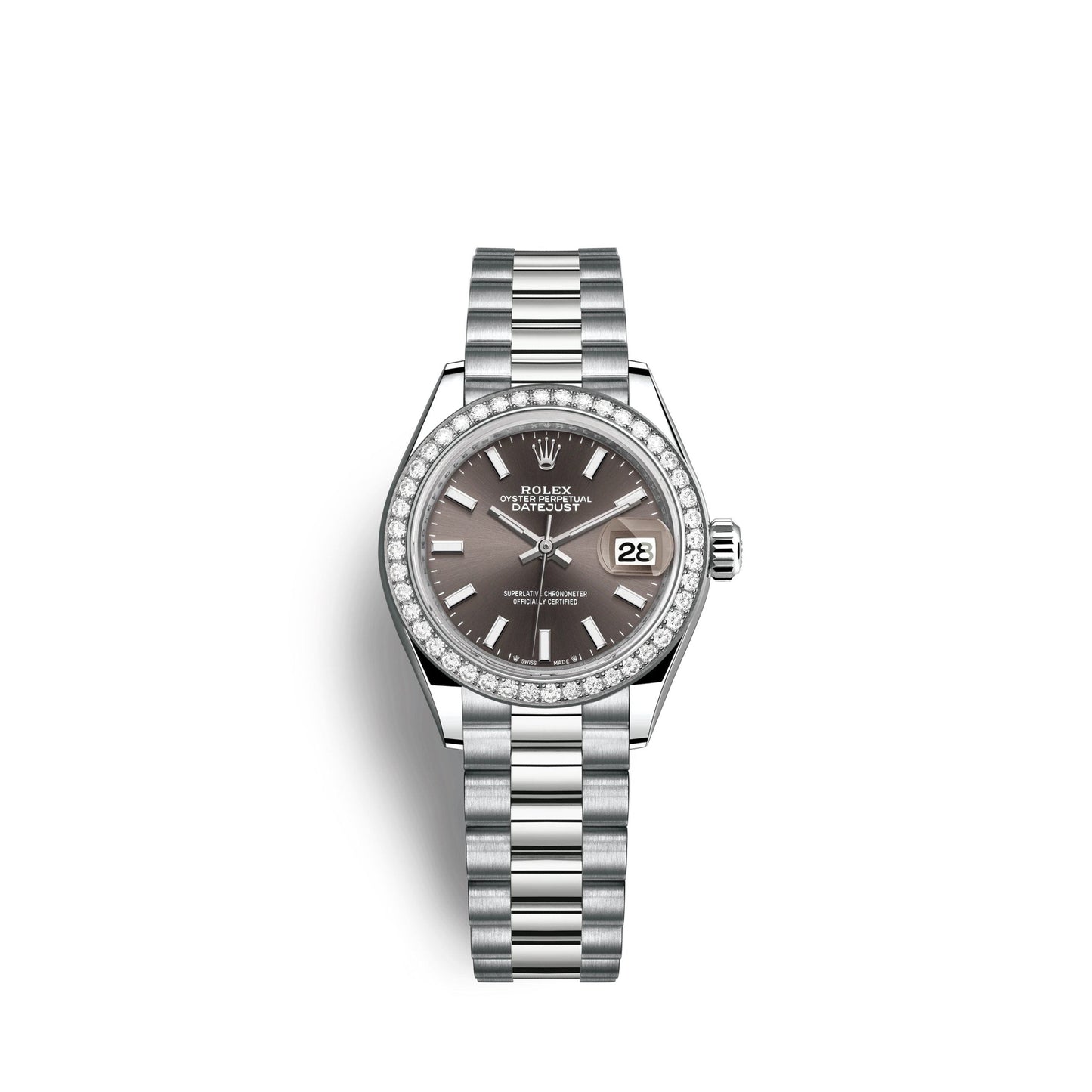 Lady-Datejust 28mm, 18k White Gold, Ref# 279139rbr-0009