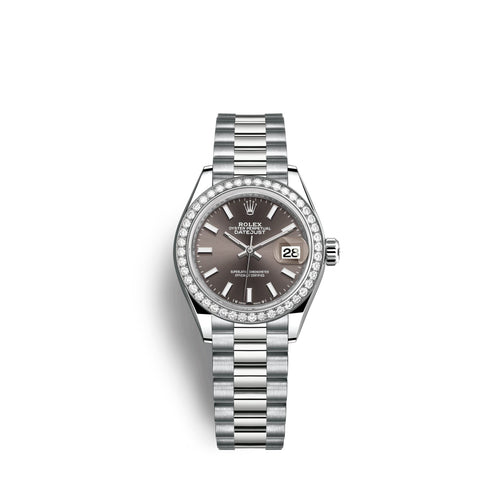 Lady-Datejust 28mm, 18k White Gold, Ref# 279139rbr-0009