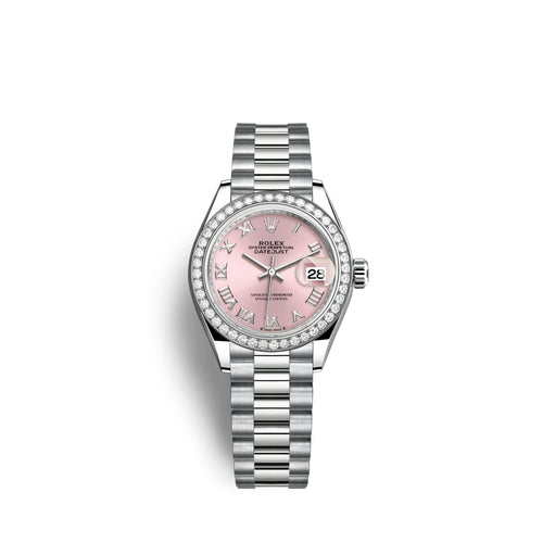 Lady-Datejust 28mm, 18k White Gold, Ref# 279139rbr-0012