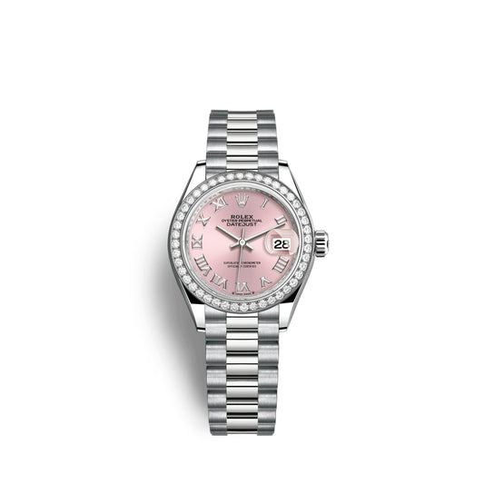 Lady-Datejust 28mm, 18k White Gold, Ref# 279139rbr-0012