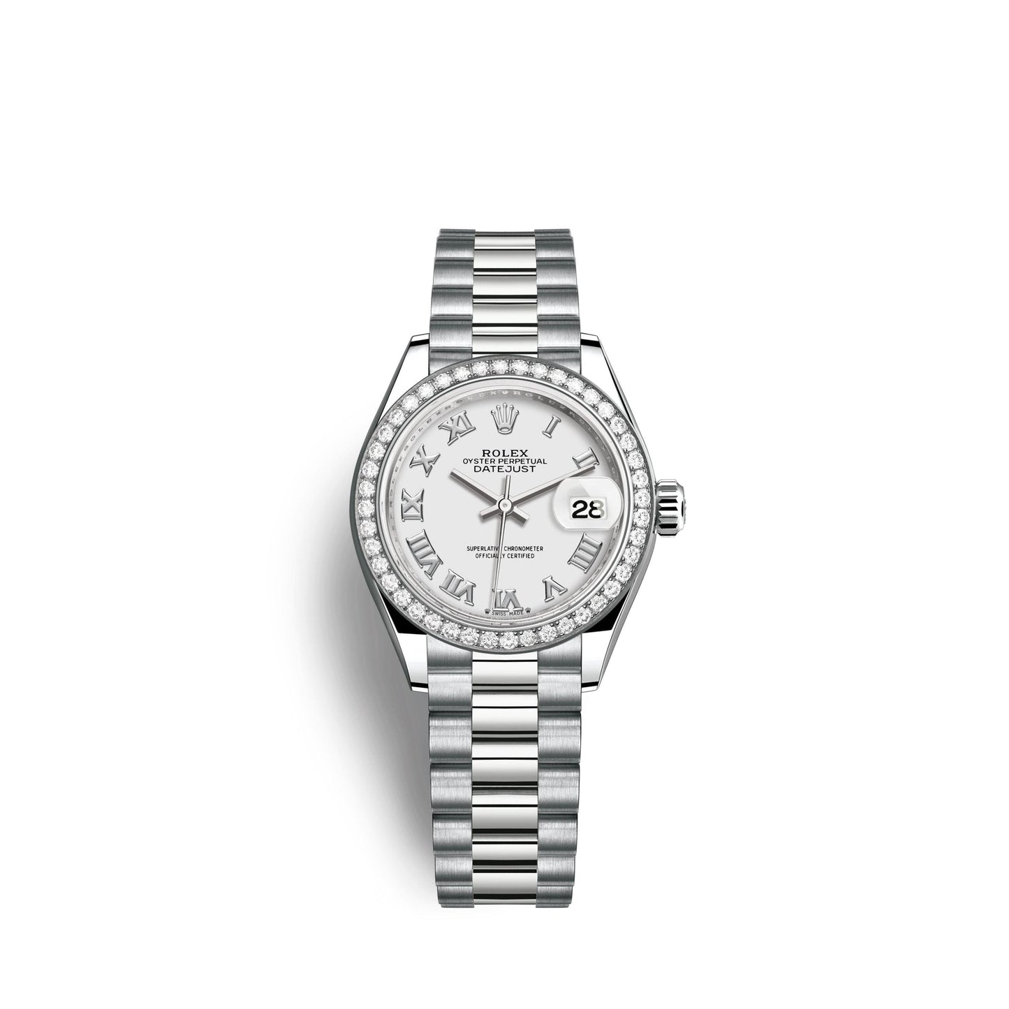 Lady-Datejust 28mm, 18k White Gold, Ref# 279139rbr-0013