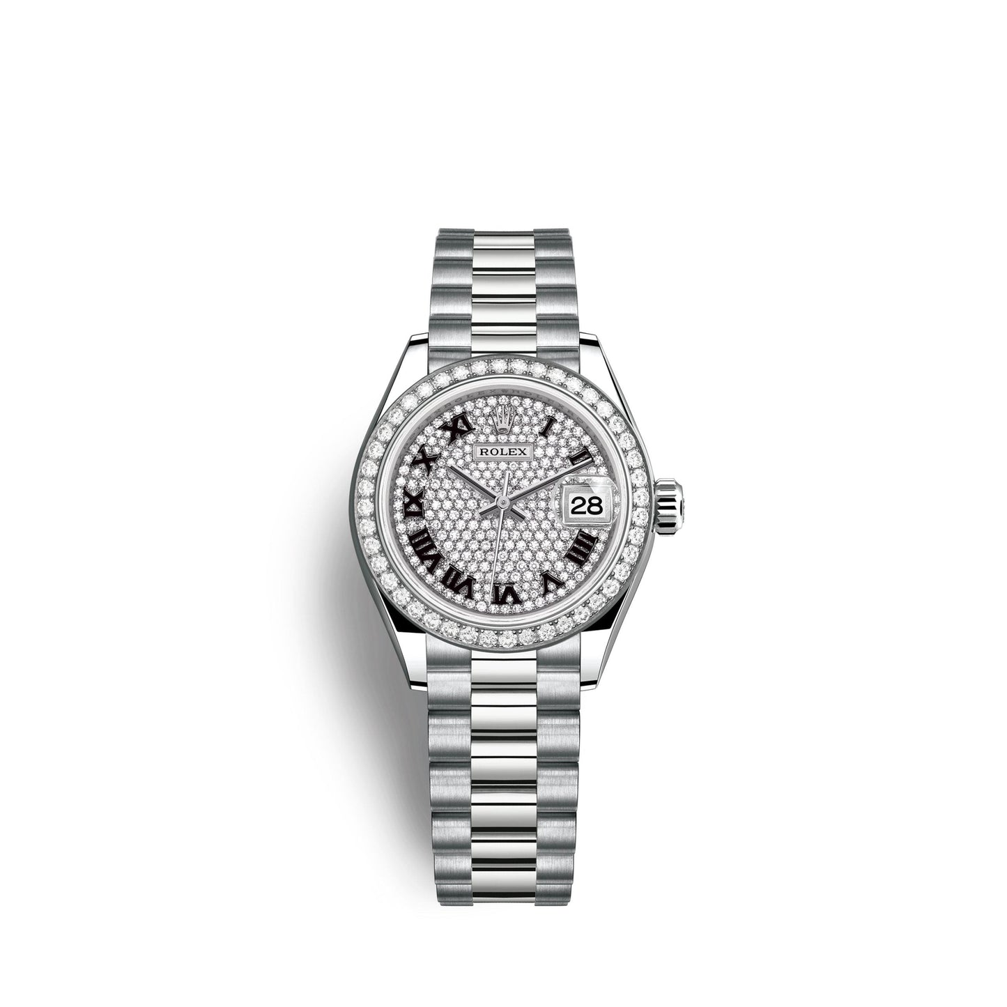 Lady-Datejust 28mm, 18k White Gold, Ref# 279139rbr-0014