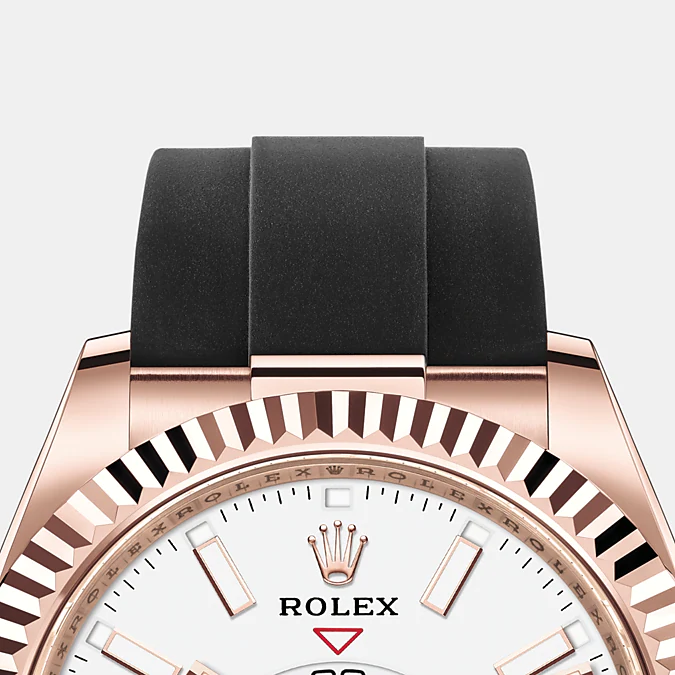 Sky-Dweller 42mm, 18k Everose Gold, Oysterflex, Ref# 326235-0004