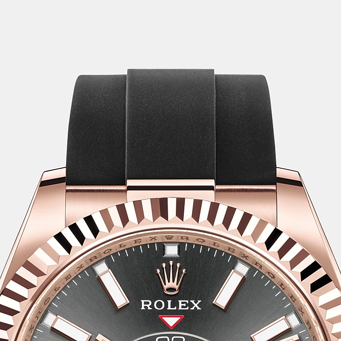 Sky-Dweller 42mm, 18k Everose Gold, Oysterflex, Ref# 326235-0006
