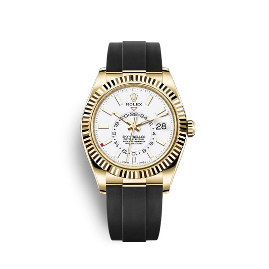 Sky-Dweller 42mm, 18k Yellow Gold, Oysterflex Ref# 326238-0006