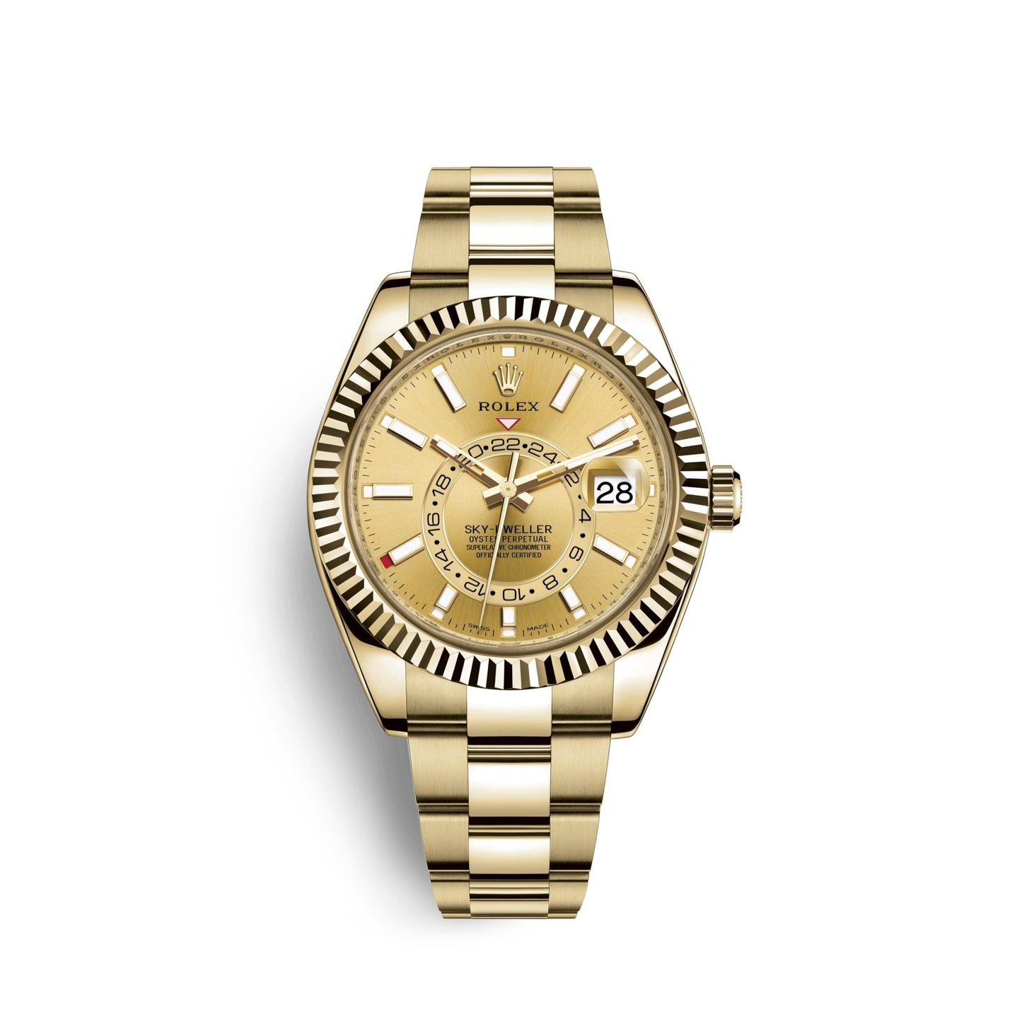 Sky-Dweller 42mm, 18k Yellow Gold, Ref# 326938-0003