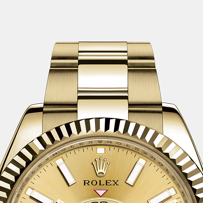Sky-Dweller 42mm, 18k Yellow Gold, Ref# 326938-0003