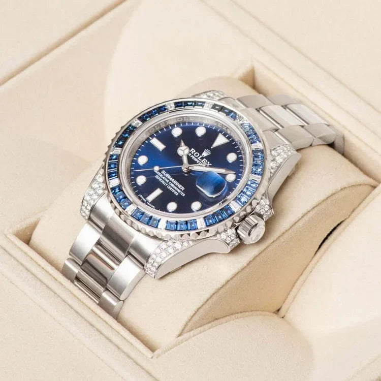 Submariner Date 116659 SABR 18K White Gold Diamonds Sapphires UNWORN