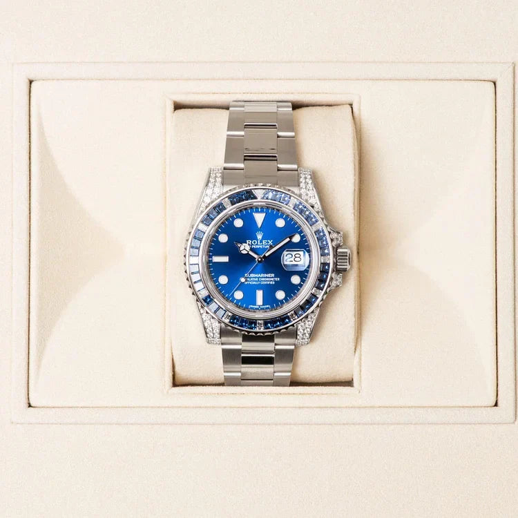 Submariner Date 116659 SABR 18K White Gold Diamonds Sapphires UNWORN